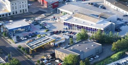 Luftaufnahme des MGS Motor Gruppe Standorts in Radebeul