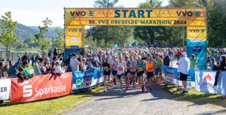 Start des Oberelbe Marathons