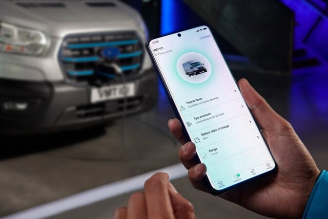 Ford App auf Smartphone