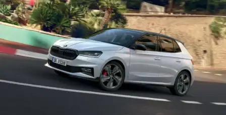 Fabia 130 in weiß front Ansicht